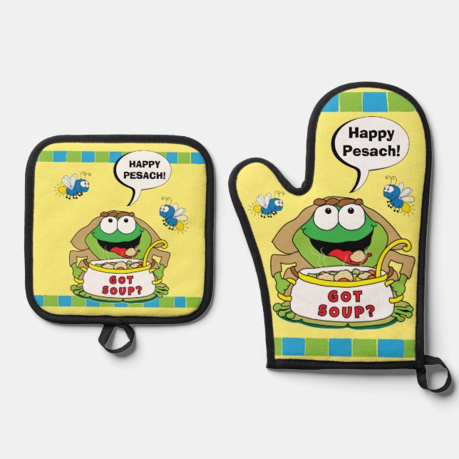 Got Soup Oven Mitt & Pot Holder Set (Front)