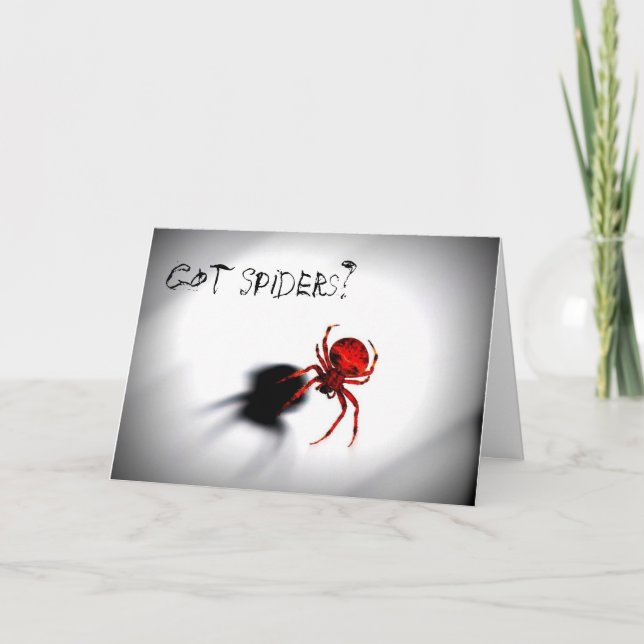 Got Spiders? Halloween greeting card (Front)