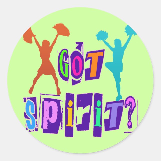 GOT SPIRIT? CLASSIC ROUND STICKER (Front)