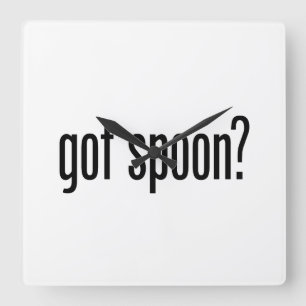got spoon square wall clock