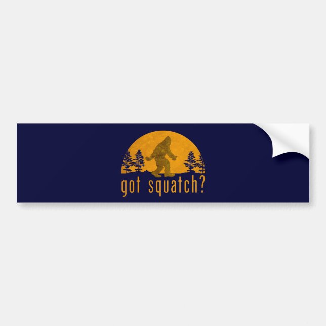 Got Squatch? Vintage Bumper Sticker (Front)