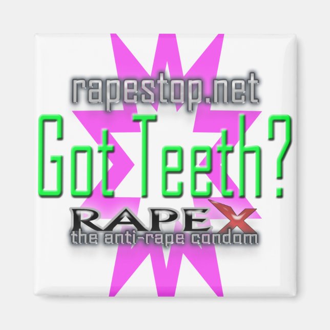 Got Teeth? Abstract Square Magnet (Front)