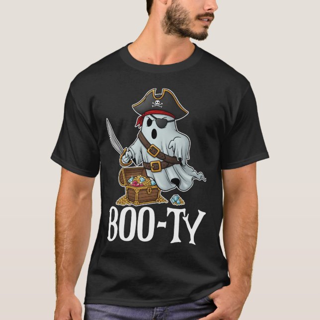 Got That Boo-ty Ghostly Pirate Halloween T-Shirt (Front)
