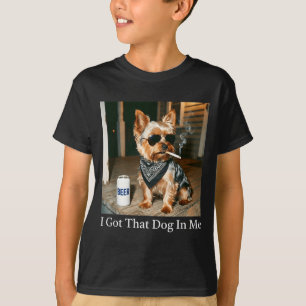 Got that dog in yorkie smoking cigarette meme humo T-Shirt