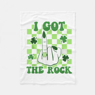 Got the rock st patricks day bachelorette party fleece blanket
