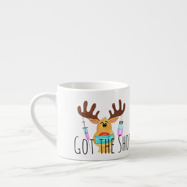 Got the Shot Face Masked Reindeer   Espresso Cup (Left)