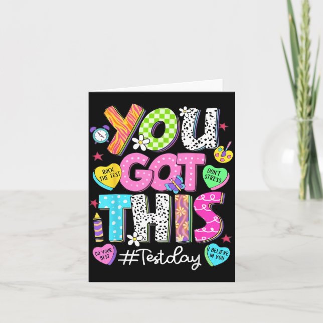 Got This Dont Stress Rock The Test Test Day Card (Front)