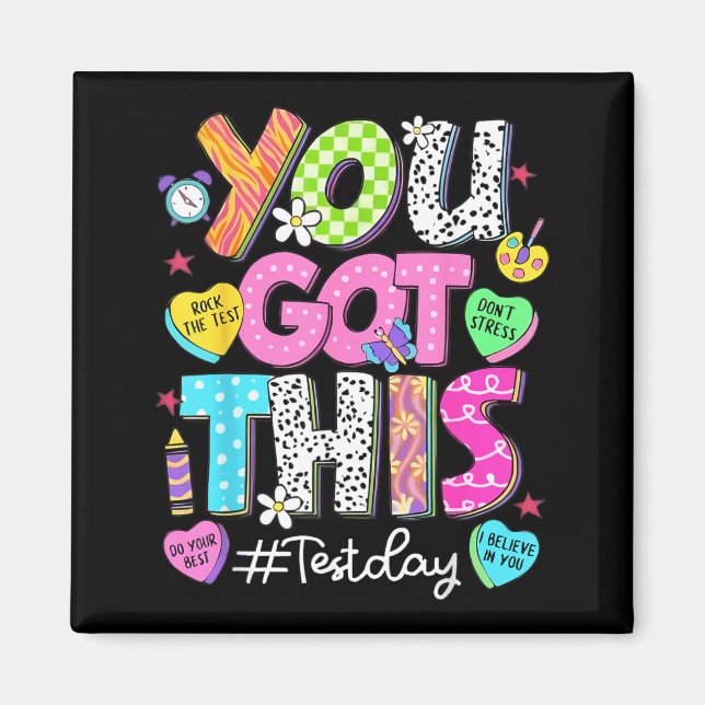 Got This Dont Stress Rock The Test Test Day Magnet (Front)