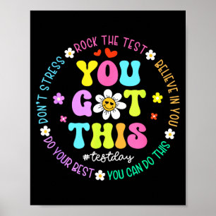 Got this don't stress rock the test test day poster