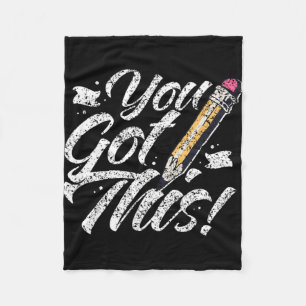 Got This Exam Teacher Test Day Score Testing Fleece Blanket