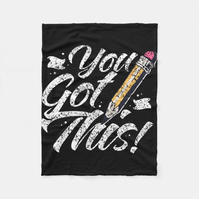 Got This Exam Teacher Test Day Score Testing  Fleece Blanket (Front)