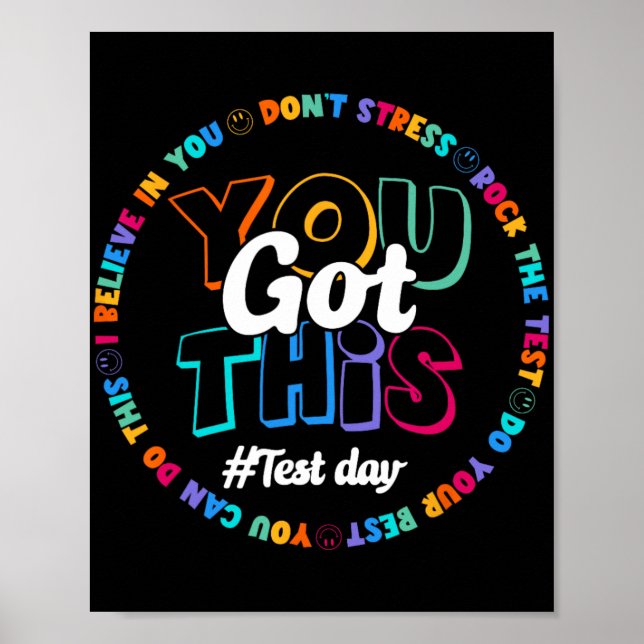 Got This Test Day Motivational Testing Day Teacher Poster (Front)