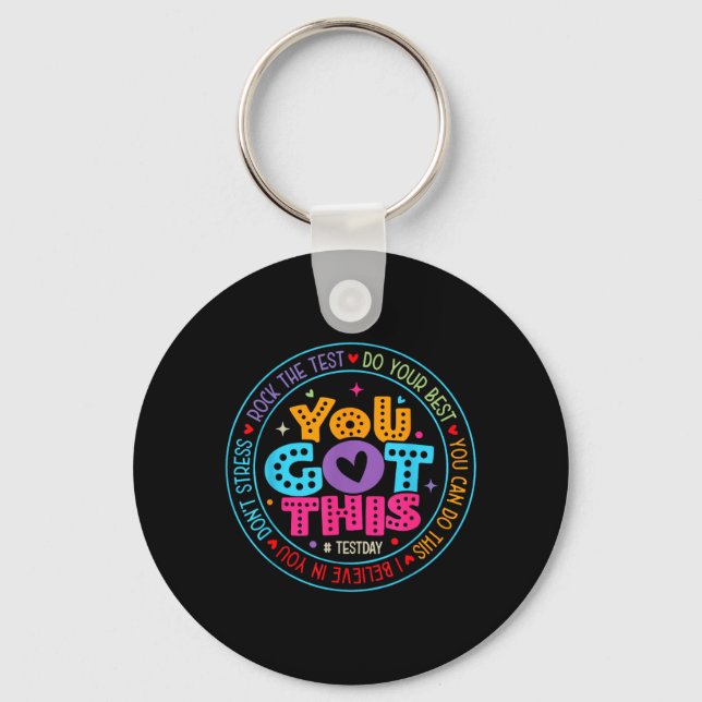 Got This Test Day State Testing Teacher Staar Test Keychain (Front)
