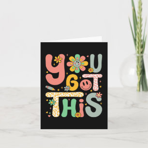 Got This Testing Day Groovy Motivational Teacher S Card