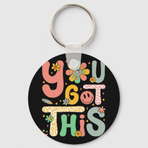 Got This Testing Day Groovy Motivational Teacher S Keychain
