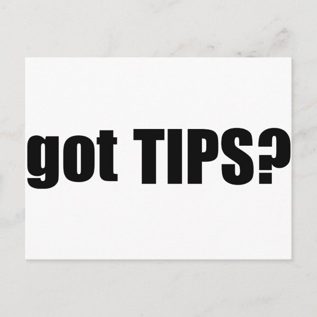 got TIPS? Postcard (Front)