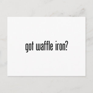 got waffle iron postcard