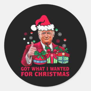 Got What I Wanted For Christmas - Trump 2024 Won P Classic Round Sticker