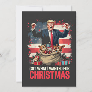 Got What I wanted For Christmas Trump Santa Holiday Card