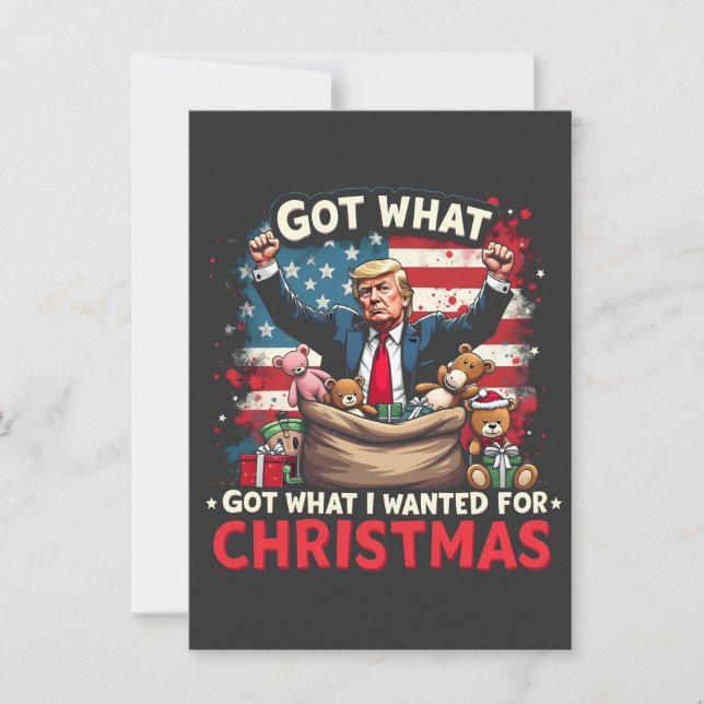 Got What I Wanted For Christmas Trump Santa Invitation (Front)