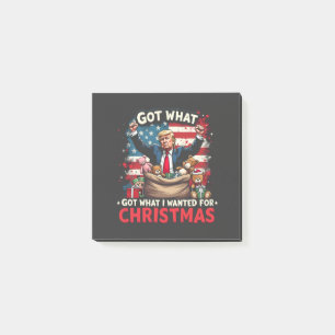 Got What I Wanted For Christmas Trump Santa Post-it Notes