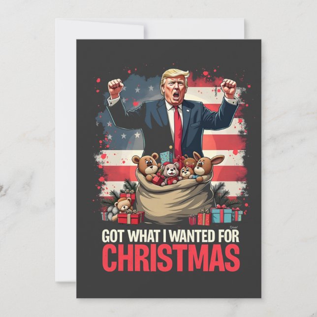 Got What I wanted For Christmas Trump Santa  Save The Date (Front)