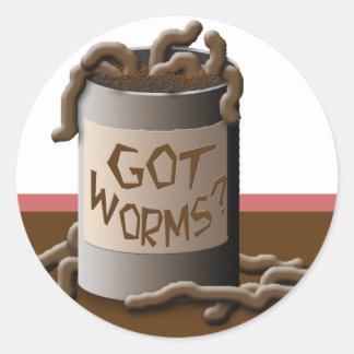 Got Worms? Classic Round Sticker