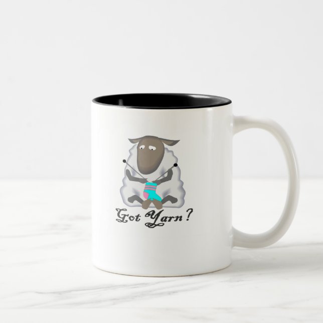 Got Yarn? T-shirts and Gifts. Two-Tone Coffee Mug (Right)