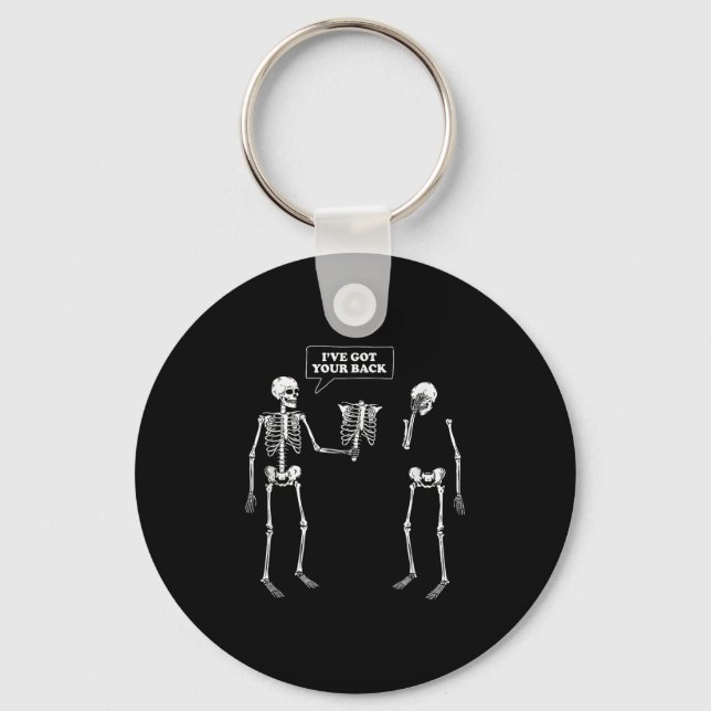 Got Your Back _ Funny Skeleton Pun  Keychain (Front)