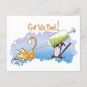GOT YOUR BACK - GET WELL SOON! by Jeff Willis Art Postcard
