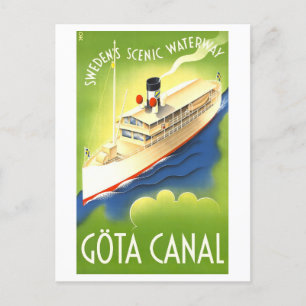 Gota Canal Sweden Vintage Travel Postcard