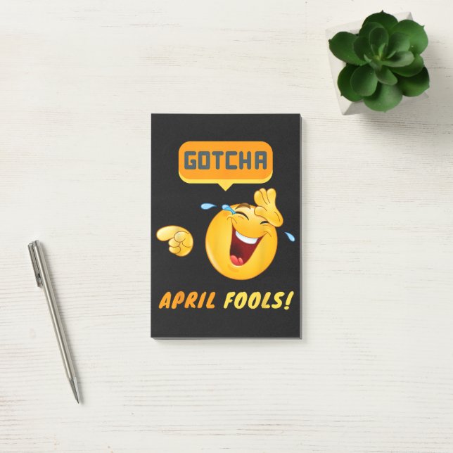 GOTCHA - April Fool's Day Funny Post-it Notes (Office)