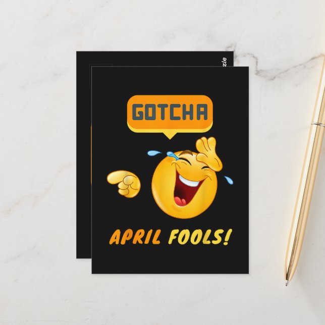 GOTCHA - April Fool's Day Funny Postcard (Front/Back In Situ)