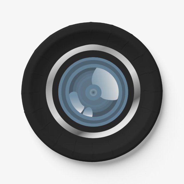Gotcha! Camera Lens Paper Plate (Front)