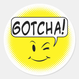 Gotcha! Classic Round Sticker