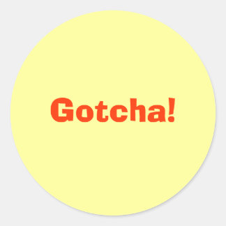 Gotcha! Classic Round Sticker