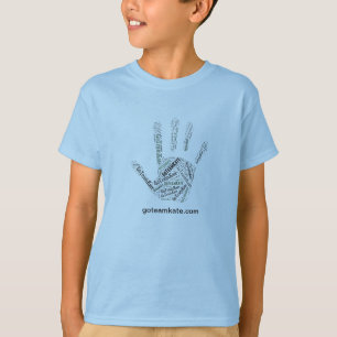 GoTeamKate Kid's T-Shirt Blue Hand