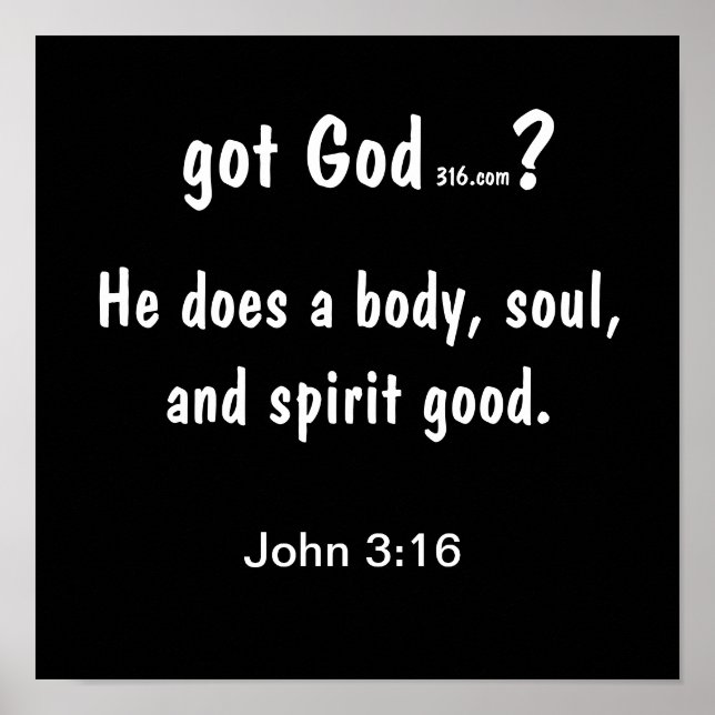 gotGod316.com Wall Poster (Front)