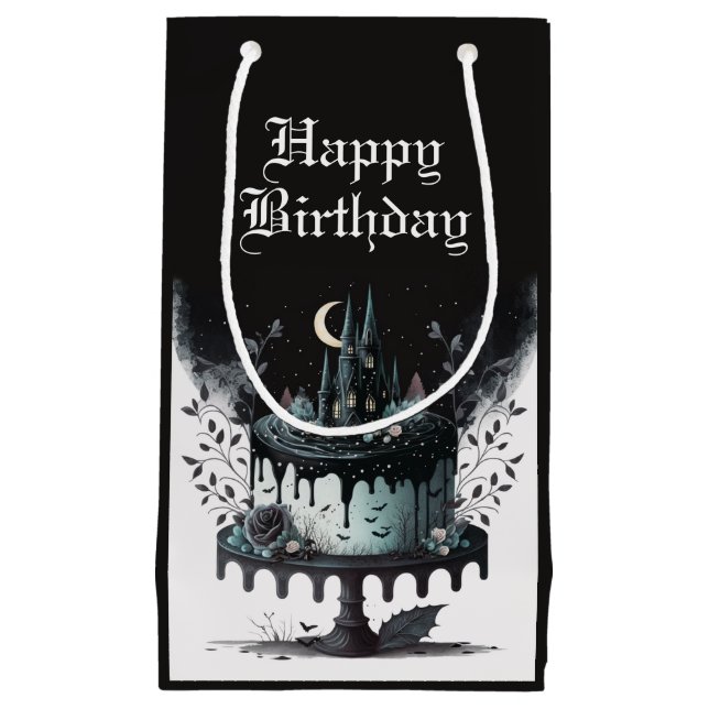 Goth Anniversaire Sac cadeau - Castle Anniversaire (Devant)