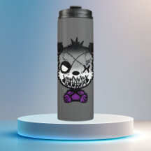 Goth Asexual Pride Flag Coloured Bear