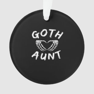 Goth Aunt Punk Skeleton Heart Hands Gothic Design Ornament