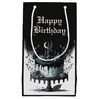 Goth Birthday Gift Bag - Castle Birthday Cake