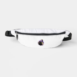 Goth Black Cat Shirt Halloween Cat Evil Witch Cat Fanny Pack