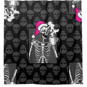 goth black christmas skull coffee skeleton pink