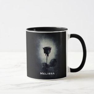 Goth Black Rose Dripping Blood Macabre Mug