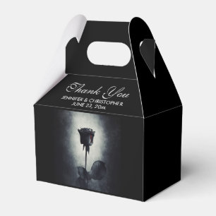 Goth Black Rose Dripping Blood Macabre Wedding Favor Box