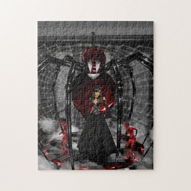 Goth Black Spider Puzzle (Vertical)