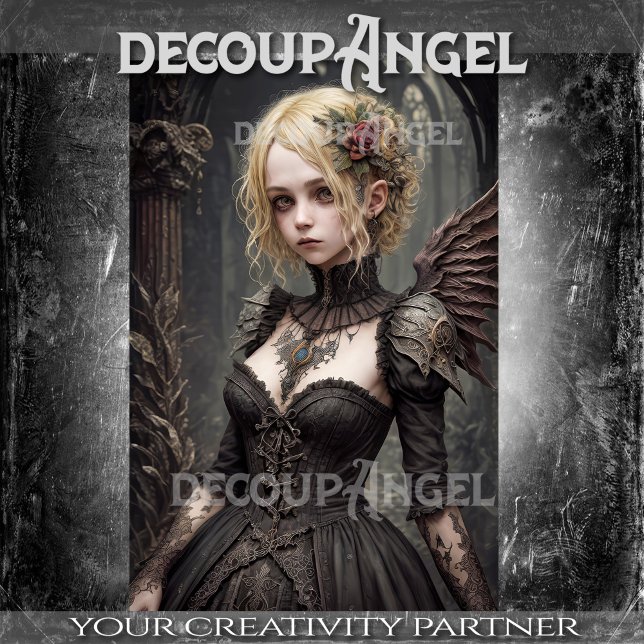 Goth Blonde Angel: Elysia -Decoupage- Tissue Paper (Creator Uploaded)