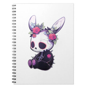 Goth Bunny Gothic Outfit Cute E-Girl Kawaii Rabbit Notebook