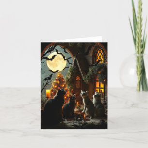 Goth Cat Christmas  Holiday Card